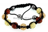 9 beads bracelet, 3 colors - x1