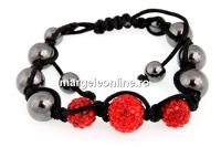 Bratara cu 3 margele shamballa light siam - x1