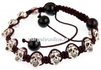 11 skulls Shamballa Bracelet cheerful metal - x1