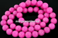 Jade, round, intense pink, 8mm