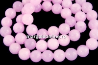 Margele jad, rotund, roz lavanda, 8mm