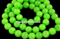 Jade, round, green neon, 8mm