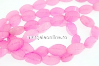 Margele jad, rasucit, roz pal, 16mm