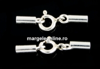 Clasp set for necklaces or bracelets, 925 silver, 2mm - x1