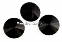 Swarovski, rivoli, jet, 10mm - x2