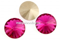 Swarovski, rivoli, fuchsia, 12mm - x2