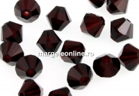 Swarovski, margele bicone, garnet, 4mm - x20