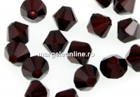 Swarovski, margele bicone, garnet, 6mm - x10