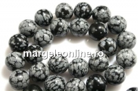 Snowflake obsidian, round,10.5mm