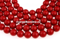 Swarovski pearl, red coral, 12mm - x10