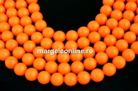 Swarovski pearl, neon orange, 6mm - x20
