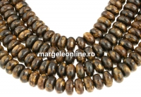 Margele bronzit, rondele, 6.5x3.5mm