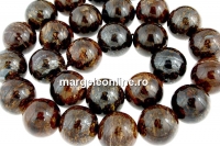 Margele bronzit natural, rotund, 12mm