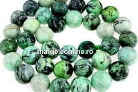 Margele turcoaz lime natural, rotund, 10.5mm