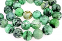 Margele turcoaz lime natural, rotund, 12.5mm