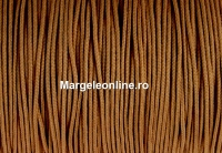 Snur matase cu guta, pentru bratari, maro cappucino, 1mm - x5m
