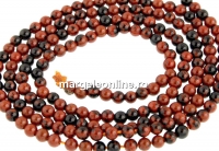 Margele obsidian mahogany, rotund, 4mm