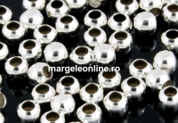 Decorative beads, 925 silver, 3mm, inside1.2mm - x10