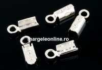 Clasp for cord ends, 925 silver, 9x3mm, inside2mm - x4