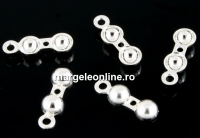 Clasp for bracelets or necklaces,  925 silver, 12.5x4mm - x2