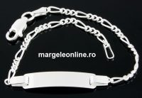 Bratara argint 925 cu link pentru gravat, 16cm - x1