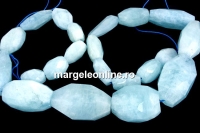 Margele acvamarin natural, fatetat, 14-31mm
