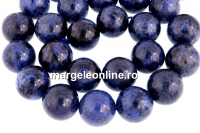 Margele dumortierit natural, rotund , 12mm