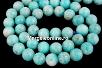 Peruvian amazonite, natural, round, 8mm