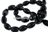 Onix, black, fancy tube, 14x10mm