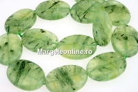Prehnite, flat oval, 30x22mm