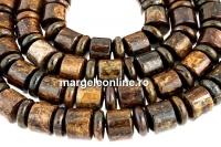 Margele bronzit, mix disc si tub , 12mm