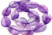 Margele ametist, picatura plata, 25x18mm