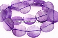 Margele ametist, disc plat, 20mm