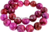 Margele agate crazy, rotund, 14mm