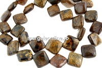 Margele bronzit natural, romb, 11.5mm