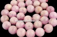 Pink kunzite, A grade, natural, round, 11mm