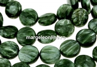 Seraphinite, flat disc, 10mm