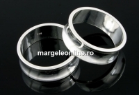 Baza inel suport cristale, argint 925, 17mm - x1