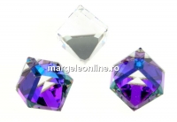 Swarovski, cabochon cub, heliotrope, 8mm - x1