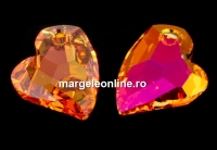 Swarovski, heart pendant, Devoted 2 U, astral pink, 17mm - x1