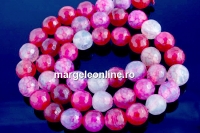 Margele din agate multicolore, rotund fatetat, 8mm