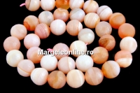 Margele din agate dantelate, rotund, 6.5mm
