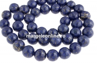 Natural turquoise stone, blue lapis, round, 10mm