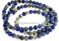 Blue spot sodalite, round, 4.5mm