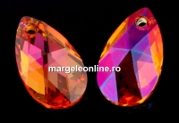 Swarovski, pandantiv picatura, astral pink, 16mm - x1