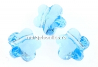 Swarovski, margele floare, aquamarine, 6mm - x4