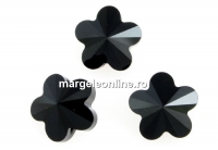 Swarovski, margele floare, jet, 10mm - x2