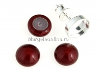 Swarovski, cabochon perla cristal, bordeaux, 8mm - x2