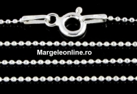 Chain, 925 silver, faceted balls, 45cm - x1