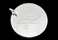 Charm ying yang, argint 925, 16.5mm - x1